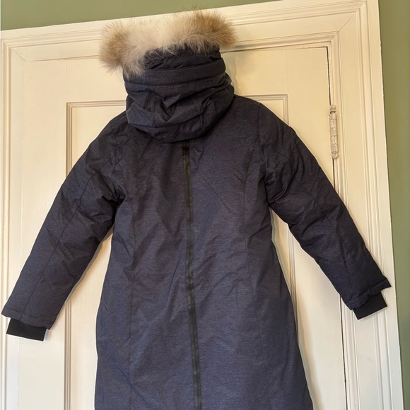 Canada Goose Navy Parka with Fur Hood - Picture 3 of 11
